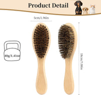 Soft Boar Bristle Dog Brush for Short Haired - image 2
