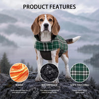 Winter Dog Jackets, Reversible Dog Coat with Leash Hole - Green / 3XL - image 4