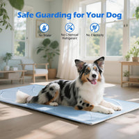 Q-Max>0.4 Dog Cooling Mat, 59''×40'', Blue+Grey - Rectangle-Blue+Grey / L - image 3