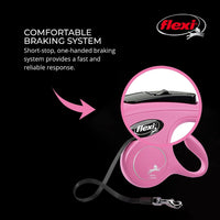 FLEXI Classic Cord Retractable Dog Leash - Pink / Small - 16 ft (Cord) - image 4