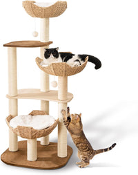 SHODMI 54" Modern Cat Tree Tower for Indoor Cats - K-903