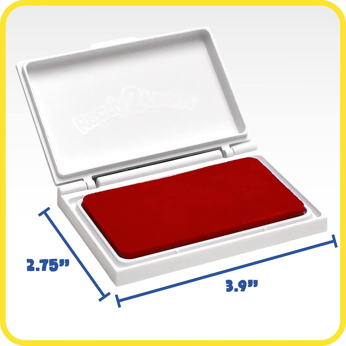 READY 2 LEARN strawberry scented stamp pad for kids with red ink in a plastic flip case - view 4