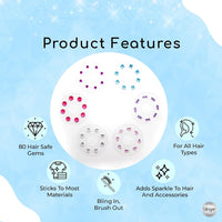 blinger mini starter set with clip-on gem styling tool and 10 mini rhinestone discs - view 11