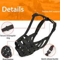 Pitbull Dog Muzzle for Large Medium Dogs Prevent Biting Scavenging – Essentials for Dogs - Black / M [Snout Cir: 9.75"-11"] - image 3