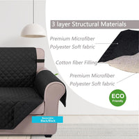 U-NICE HOME Loveseat Sofa Cover for 2 Cushion Couch, Dark Grey – Essentials for Pets - Black/Black / 45''loveseat-small - image 4