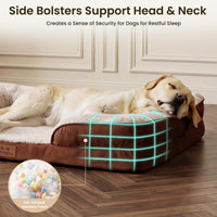 Orthopedic Dog Bed Medium Size Dog, Memory Foam Dog Bed Couch - Brown / 30.0" L x 20.0" W x 6.3" Th - image 3