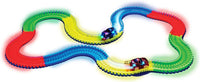 Magic Tracks Crash Theme Race Car Track Set for kids 2 Cars - Race Track Flex & Glow