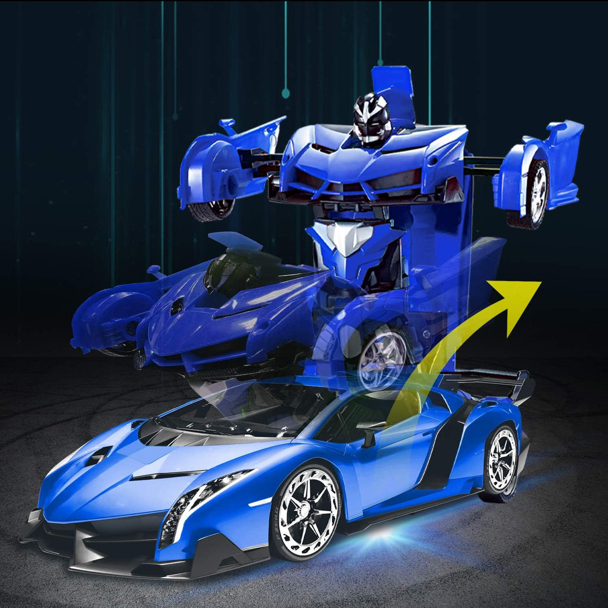 AMENON Remote Control Car, Transform Robot Toys for Boys Teens - Blue - image 3