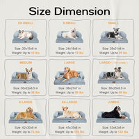 Small Dog Bed Orthopedic Washable Cat Bed Memory Foam Couch Sofa Comfy Pet Beds with Waterproof Removable Cover & Non-Slip Bottom