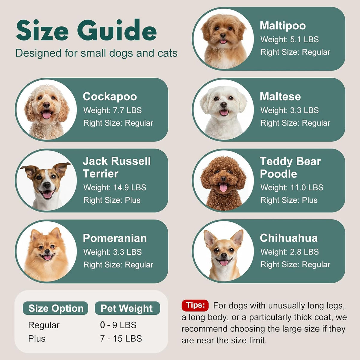 Supet Dog Sling Carrier for Small Pet - Green / Plus - image 4