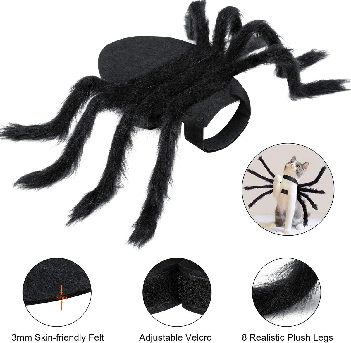 Halloween Spider Costume for Dog Cat - Medium - image 3