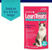 Covetrus Nutrisential Lean Treats for Cats - Soft Cat Treats for Small, Medium, Large Cats - Nutritional Low Fat Bite Size - Chicken Flavor - 6 Pack - 3.5oz