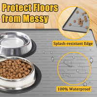 51.2"x25.6" Largest Dog Food Mat - Dark Blue / 31.8"L x 23.8"W - image 2