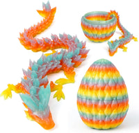 3D Printed Dragon Egg, Large 12" for Kids, Dragon Lovers - Crystal Rainbow M