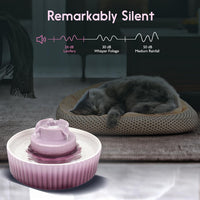 Lawfery Ceramic Cat Water Fountain - Purple Ceramic Fountain - image 3