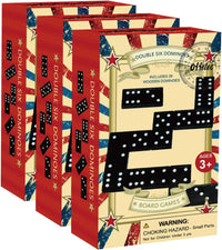 Offelec Double Six Dominoes Set - Double 6 Wooden Dominoes