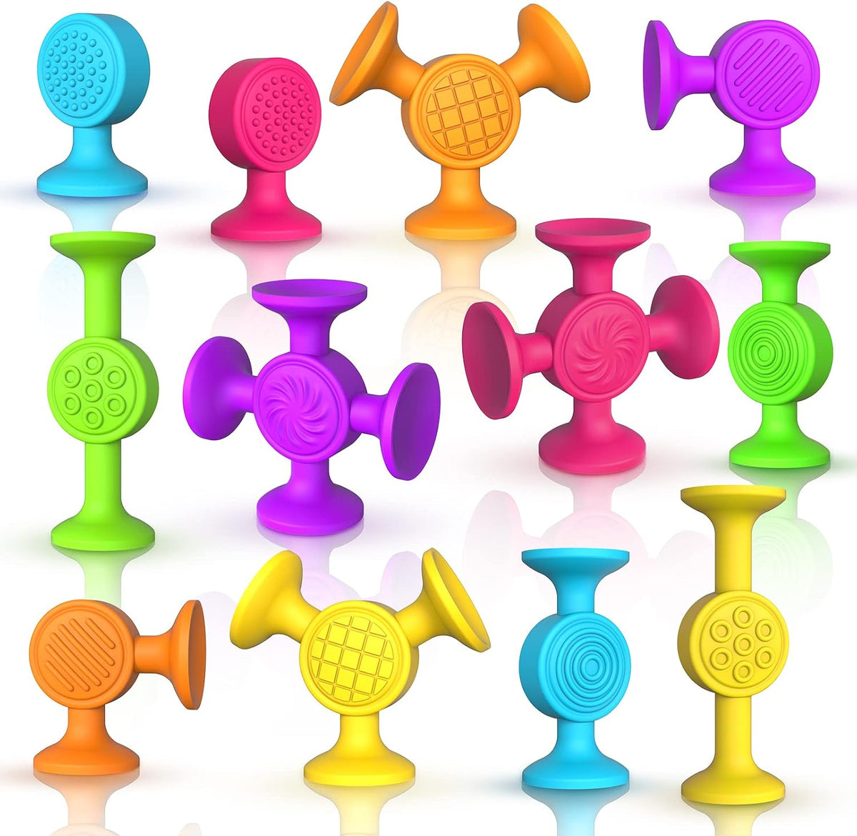 Suction Cup Bath Toys for Kids: 12 Pcs Sensory Suction Bath Toys