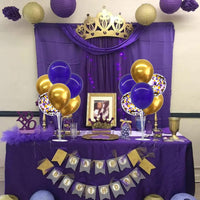 TONIFUL 4 Set Black Gold Balloon Stand Balloon Centerpieces for Table – Fun for Kids & Family - Purple Gold / 4 Set Balloon Stand - image 4