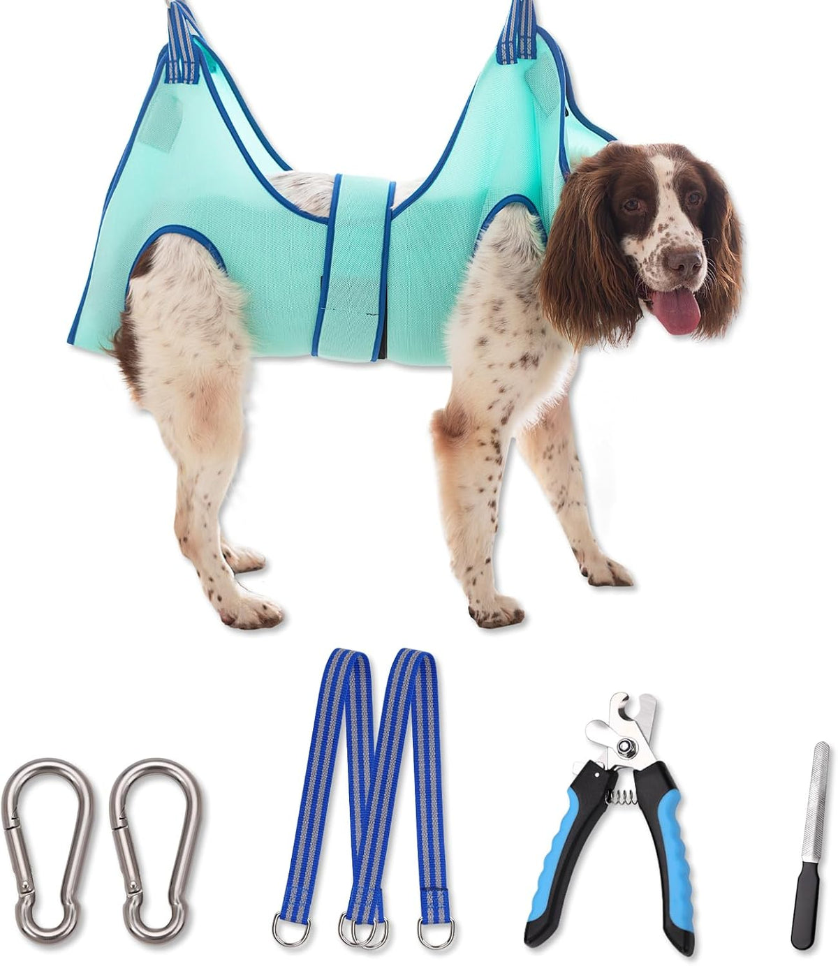 Kkiimatt Dog Grooming Hammock - X-Large 50 LB Max/Turquoise