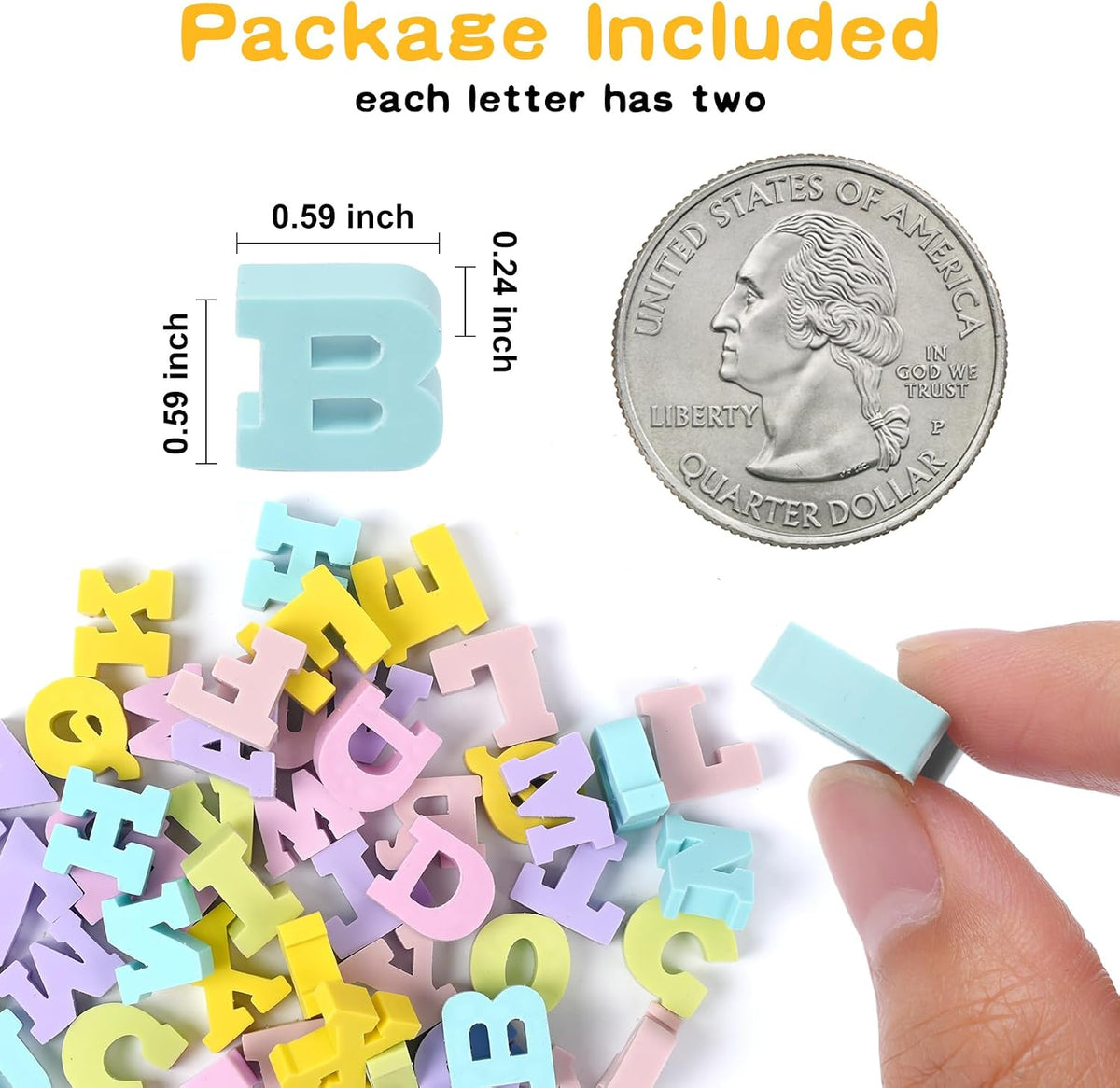Wolpark mini erasers for kids shaped like cakes, donuts, ice cream, fruit and hearts - view 17