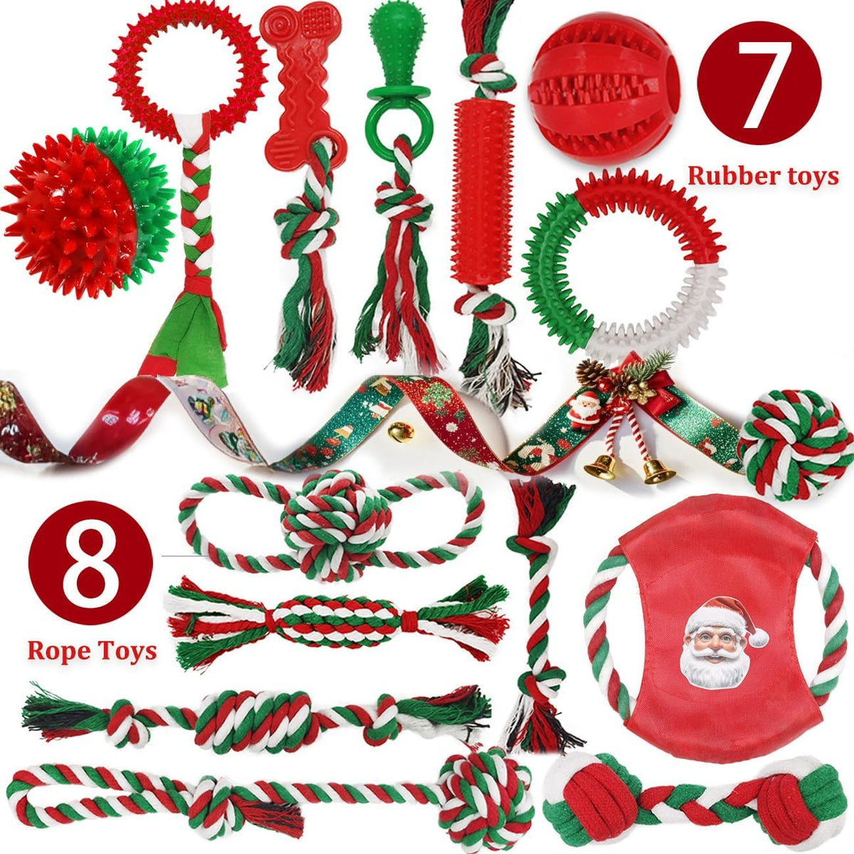 20 Pack Luxury Puppy Teething Chew Toys for Small Dogs and Puppies – Essentials for Dogs - Red - image 2