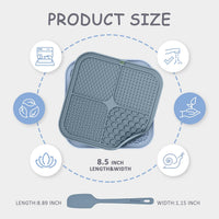 ChefAide 2 Pack Lick Mat for Dogs - Light Blue and Dark Blue - image 2