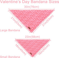 Summer Dog Bandana, UP URARA PUP Strawberry Triangle Bid Scarf for Medium Large Dogs, Cotton - LovedStick / L - image 4