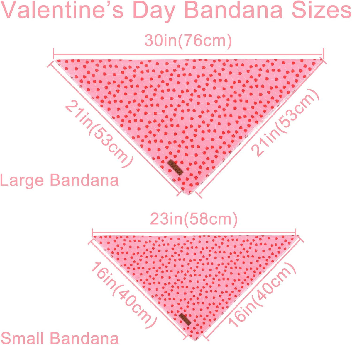 Summer Dog Bandana, UP URARA PUP Strawberry Triangle Bid Scarf for Medium Large Dogs, Cotton - LovedStick / L - image 4