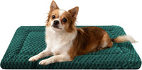Dog Bed Crate Mat, Soft Durable Washable Anti-Slip Kennel Pad for Dogs & Cats, Reversible) - M(30"*20"*1.5") / Dark Green-1pc