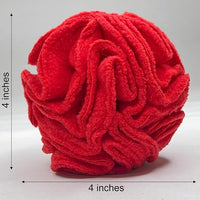 Puppy and Small Breed Snuffle Interactive Foraging Dog Puzzle Ball Toy Red with Crinkle
