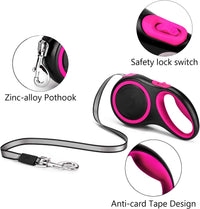 Segarty 26ft Dog Leash Retractable - Pink / 26ft(up to 110 lbs) - image 2