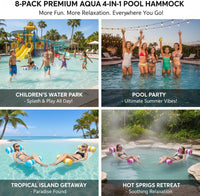 Auspicious Rain 4-in-1 pool hammock floats in assorted colors - view 19
