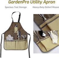 13-Piece Garden Tools Set with Tote Bag & Apron, Repotting Mat - Stainless Steel Heavy Duty Planting Kit, Ergonomic Non-Slip Handles - Gardening Gift for Women, Mom, Home Gardeners