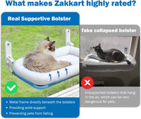 Zakkart Foldable Cat Hammock for Window – Essentials for Cats - White Bolster Bed / Large - image 2