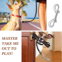 Hotop 20 Pcs 4.7 Inch Double Ended Bolt Snaps Hooks Zinc Alloy Trigger Chain Metal Clips Key Holder for Linking Key Chain Dog Leash Collar Pet Sling Feed Buckets(Silver)