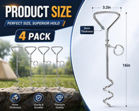 Fasmov 4 Pack 16" Dog Stake - image 3