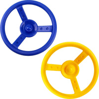 Haconba plastic pirate ship steering wheels for playsets in blue and red with mounting hardware - view 8