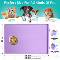 Dog Mat for Food and Water - Purple / 39.4"L x 27"W - image 2