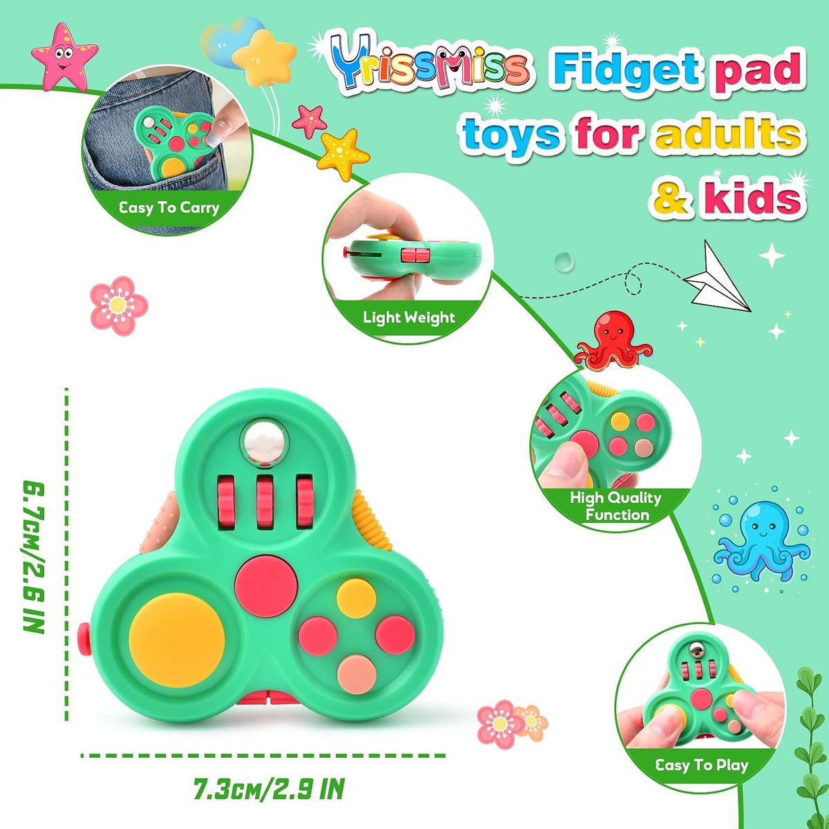 Yrissmiss Fidget Toys for Adults - 3PC-C - image 2