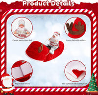 Santa Dog Costume, Dog Christmas Outfit, Riding Pet Costume - Sweater Santa Claus / L(Neck:14.2-17.7" Chest:20-25.2") - image 3