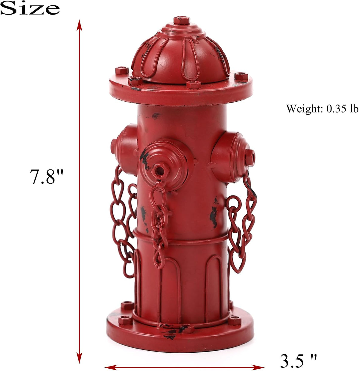 7.8" H Metal Potty Training Fire Hydrant for Dogs to Pee On Indoor - 7.8" - image 3
