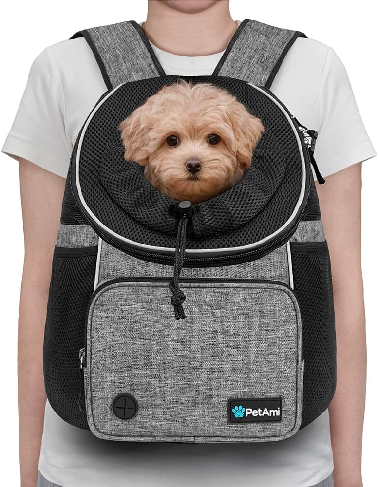 PetAmi Dog Front Carrier Backpack - Medium (15x8x15.5) / Gray - image 2