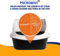 Arm & Hammer Rimmed Cat Litter Box with High Sides and Microban - image 3