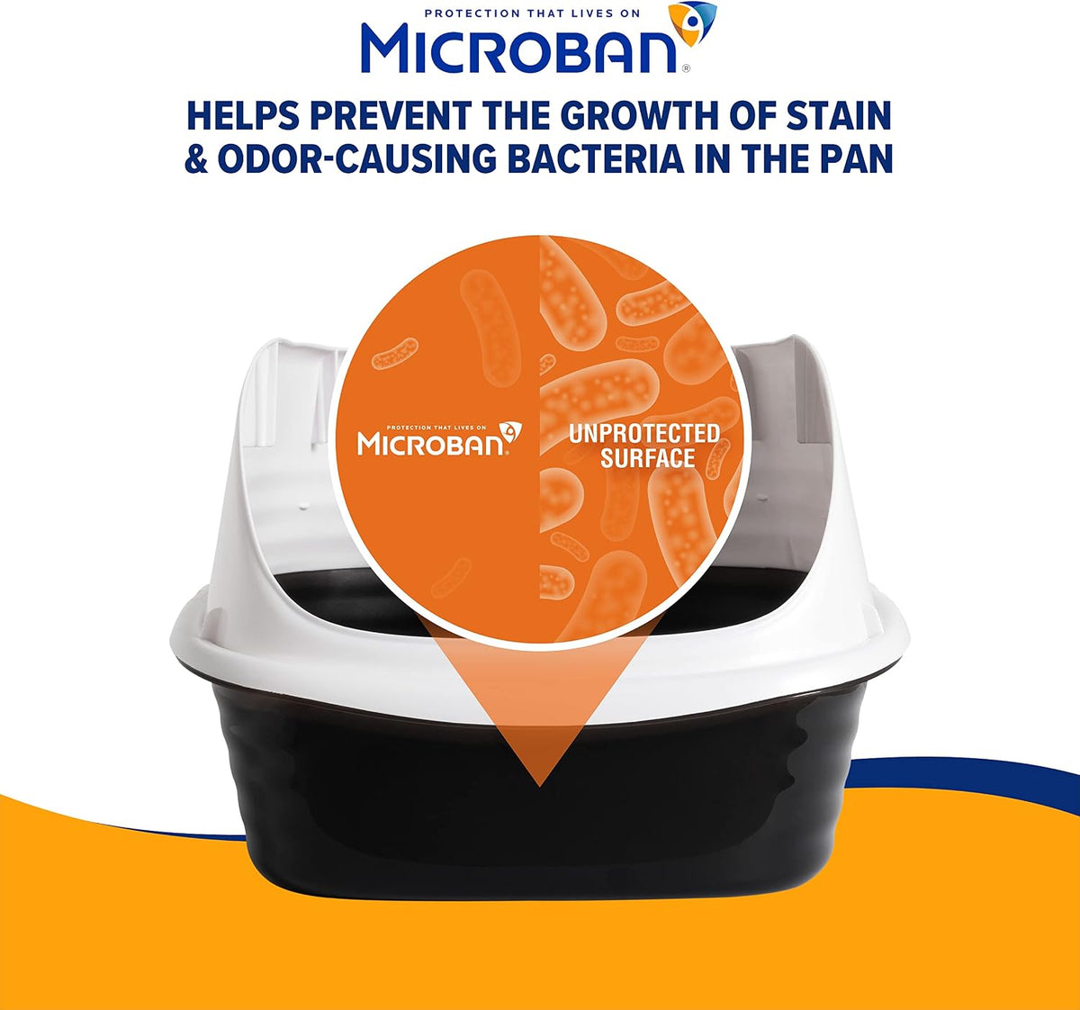 Arm & Hammer Rimmed Cat Litter Box with High Sides and Microban - image 3