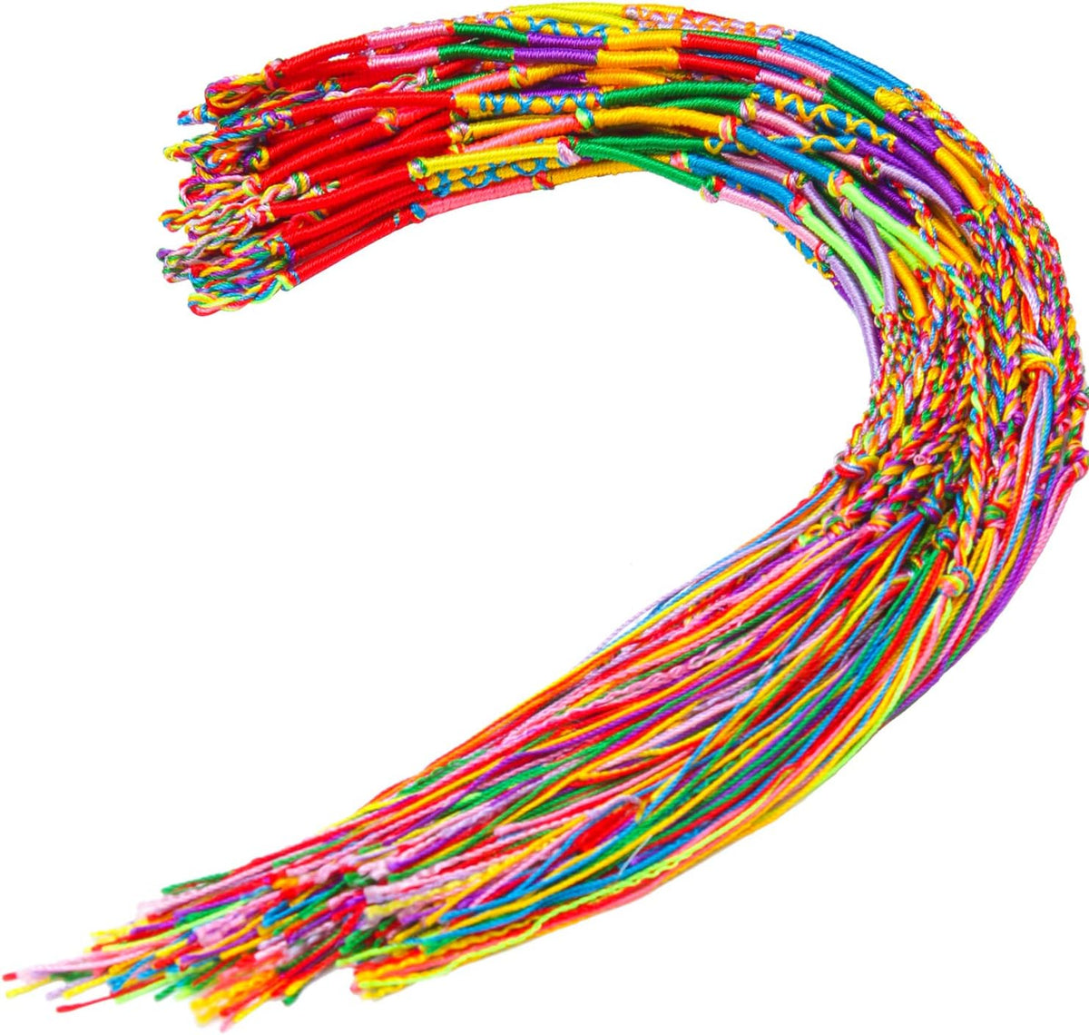 Resinta 100 Pieces Handmade Braided Bracelets Assorted Colors - Color C