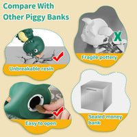 H&W Dinosaur Money Bank with Big Head - Deep Green - image 4