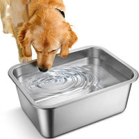3 Gallon Large Dog Water Bowl, Stainless Steel Bowl, Giant Dogs – Essentials for Dogs - 1PCS(Original Color) / 1.25 Gallons