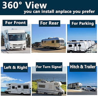 128GB DVR Dash cam Audio 10.1 inch 1080P Backup Camera Monitor & Built-in Recorder for RV Truck Trailer Rear Side Front Reversing View Wired System 4 Split Large Screen Waterproof Avoid Blind Spot