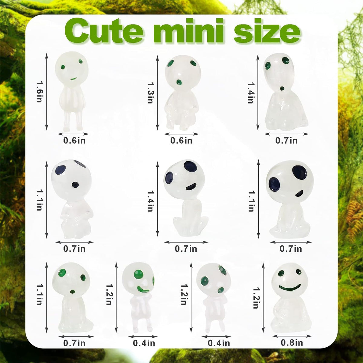 CCINEE 20Pcs Glow in Dark Tree Elves Fairy Luminous Ghost Micro - Regular - image 2