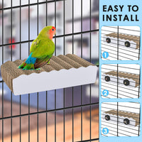 KATUMO Bird Perch Conure Cage Stand Parakeet Shredder Foraging Toys - Wave - image 3